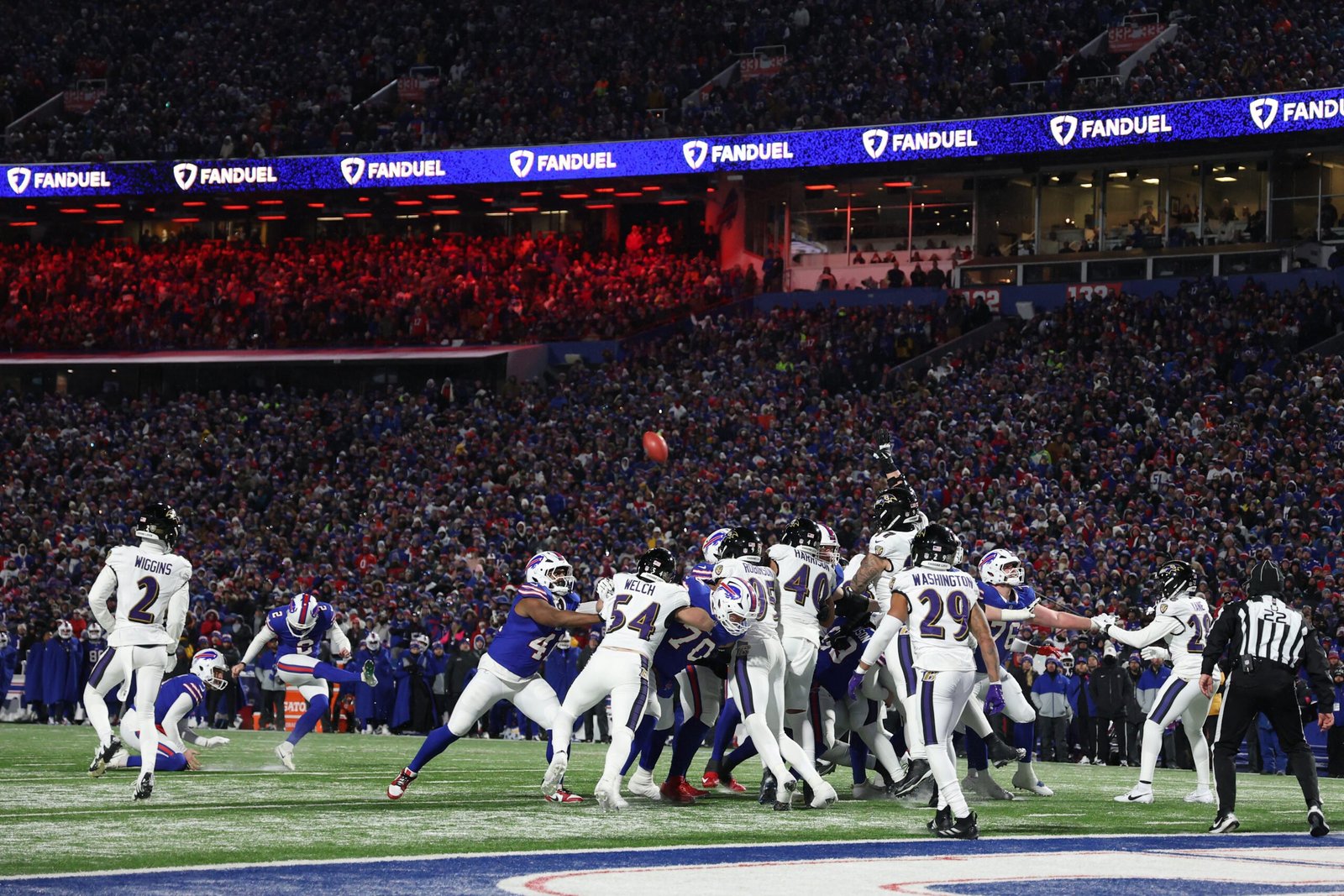 a football players in a stadium